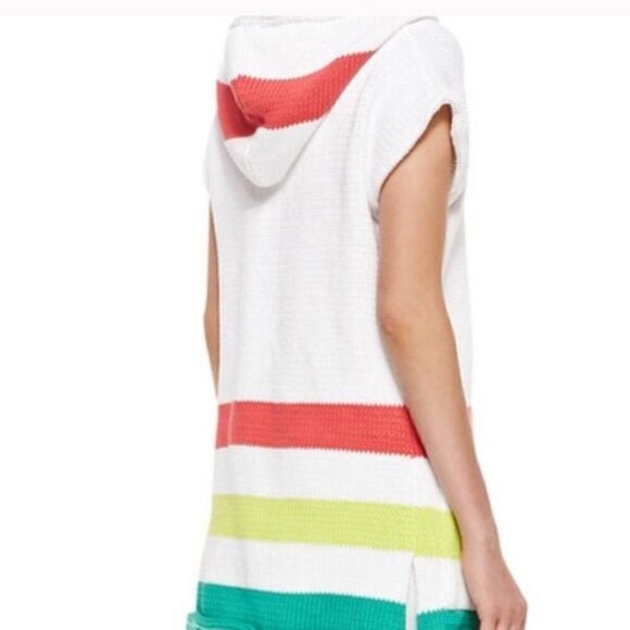 NWOT White Hoodie Sweater Knit Top - Picture 6 of 8